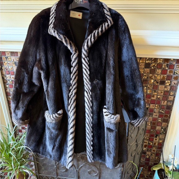 Luxurious Black and White Teddy Jacket